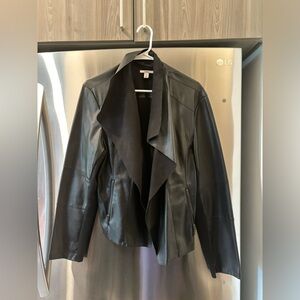 Bar III Faux Leather Wrap Jacket